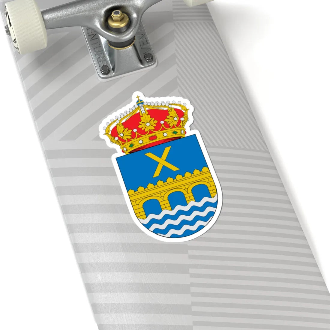 Escudo de Alcalá del Júcar (Spain) (Coat of Arms) STICKER Vinyl Kiss-Cut Decal - The Sticker Space