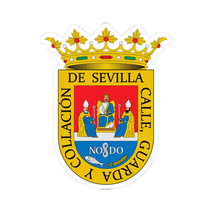 Escudo de Alcalá del Río Sevilla (Spain) (Coat of Arms) STICKER Vinyl Kiss-Cut Decal 3 Inch White - The Sticker Space
