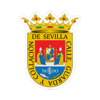 Escudo de Alcalá del Río Sevilla (Spain) (Coat of Arms) STICKER Vinyl Kiss-Cut Decal 4 Inch White - The Sticker Space