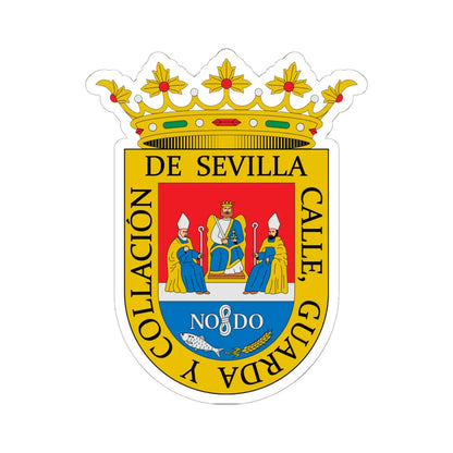Escudo de Alcalá del Río Sevilla (Spain) (Coat of Arms) STICKER Vinyl Kiss-Cut Decal 6 Inch White - The Sticker Space