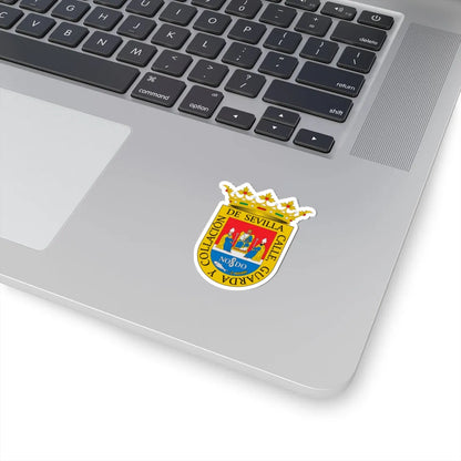 Escudo de Alcalá del Río Sevilla (Spain) (Coat of Arms) STICKER Vinyl Kiss-Cut Decal - The Sticker Space