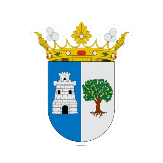 Escudo de Alcalá del Valle (Spain) (Coat of Arms) STICKER Vinyl Kiss-Cut Decal 2 Inch White - The Sticker Space