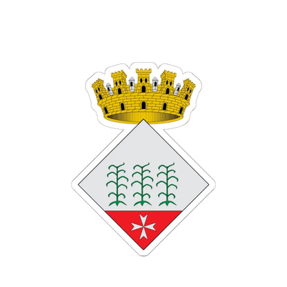 Escudo de Alcanar (Spain) (Coat of Arms) STICKER Vinyl Kiss-Cut Decal 6 Inch White - The Sticker Space