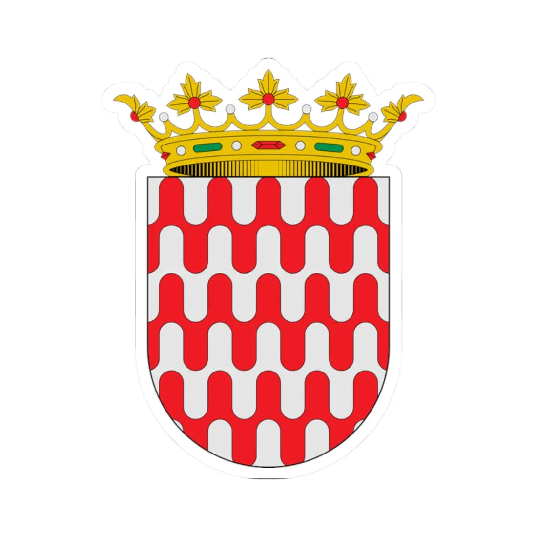 Escudo de Alcantarilla Murcia 2 (Spain) (Coat of Arms) STICKER Vinyl Kiss-Cut Decal 2 Inch White - The Sticker Space