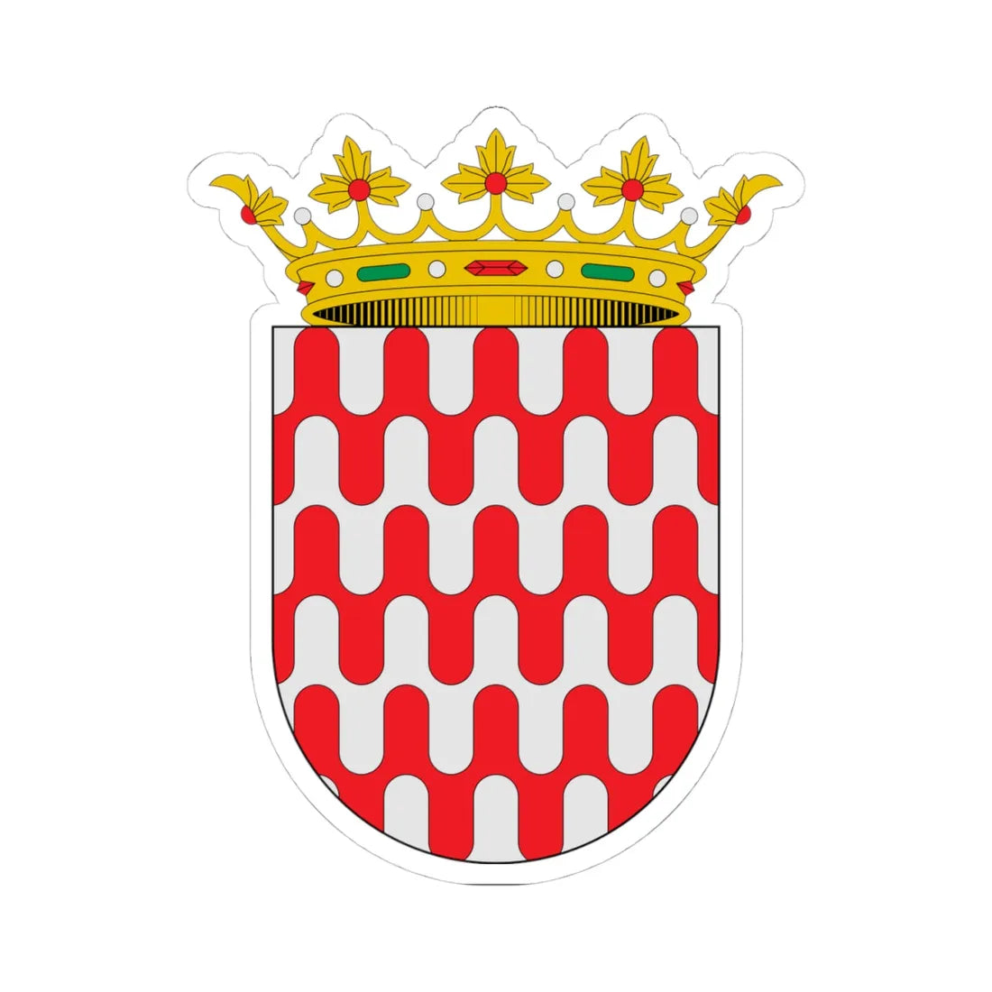 Escudo de Alcantarilla Murcia 2 (Spain) (Coat of Arms) STICKER Vinyl Kiss-Cut Decal 4 Inch White - The Sticker Space