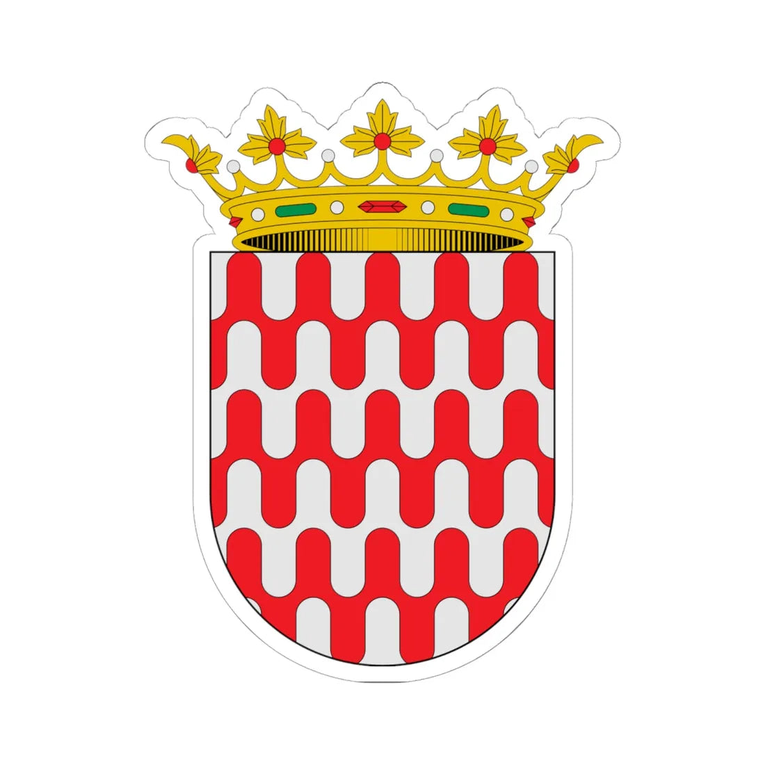 Escudo de Alcantarilla Murcia 2 (Spain) (Coat of Arms) STICKER Vinyl Kiss-Cut Decal 6 Inch White - The Sticker Space