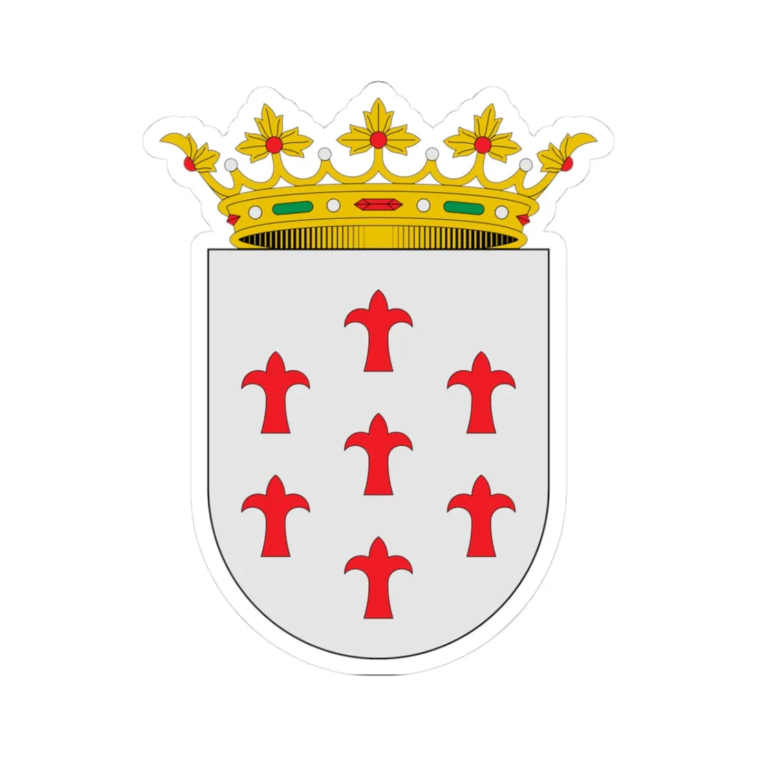 Escudo de Alcantarilla Murcia (Spain) (Coat of Arms) STICKER Vinyl Kiss-Cut Decal 3 Inch White - The Sticker Space