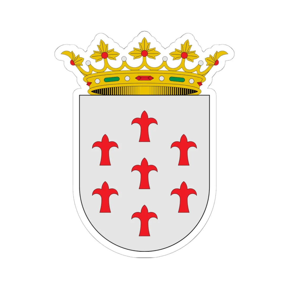 Escudo de Alcantarilla Murcia (Spain) (Coat of Arms) STICKER Vinyl Kiss-Cut Decal 6 Inch White - The Sticker Space