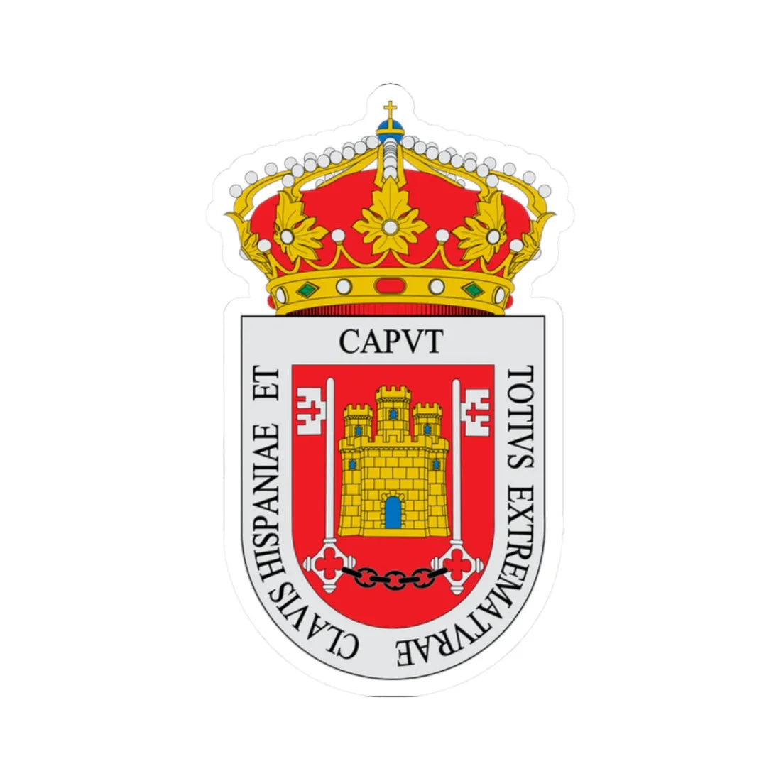 Escudo de Alcaraz (Spain) (Coat of Arms) STICKER Vinyl Kiss-Cut Decal 2 Inch White - The Sticker Space