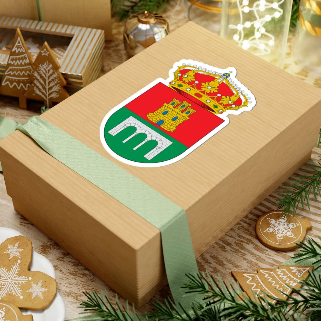 Escudo de Alcaucin (Spain) (Coat of Arms) STICKER Vinyl Kiss-Cut Decal - The Sticker Space