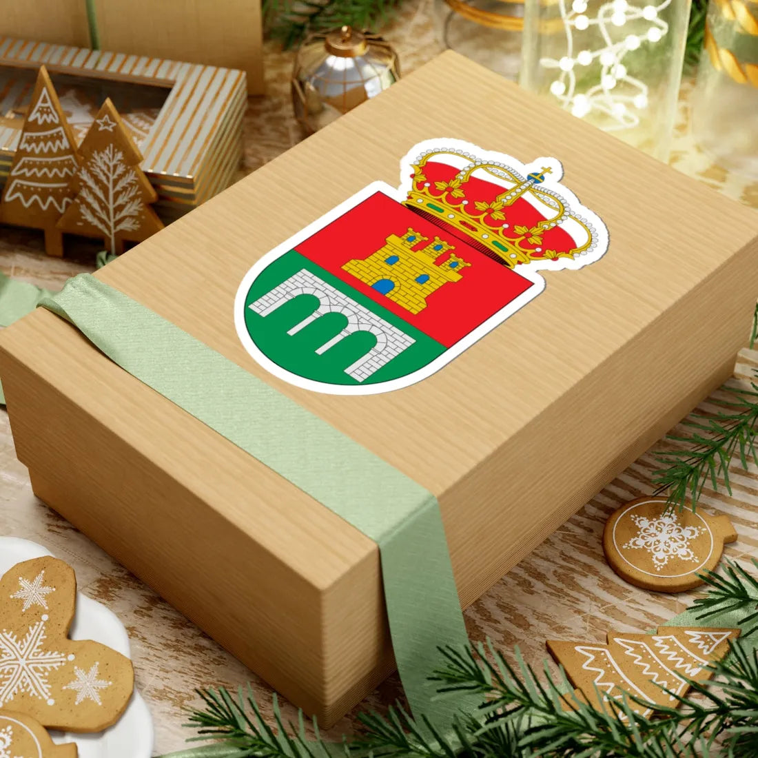Escudo de Alcaucín Málaga (Spain) (Coat of Arms) STICKER Vinyl Kiss-Cut Decal - The Sticker Space