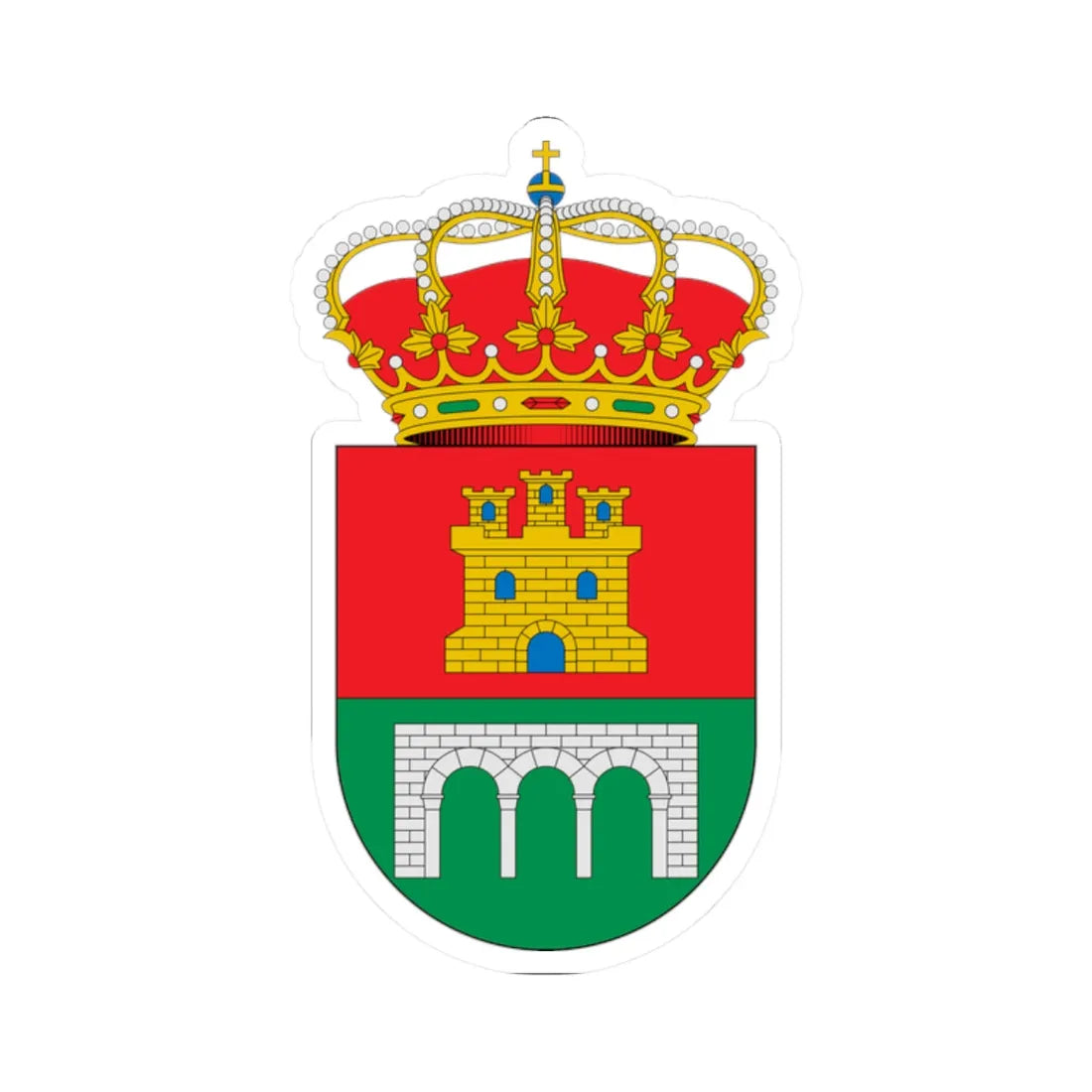 Escudo de Alcaucín Málaga (Spain) (Coat of Arms) STICKER Vinyl Kiss-Cut Decal - The Sticker Space