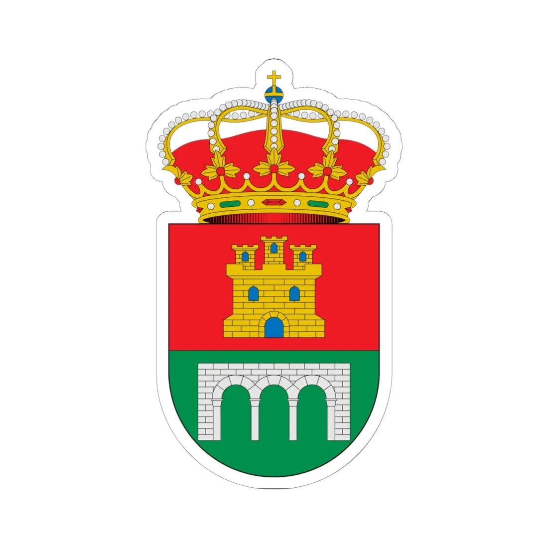 Escudo de Alcaucín Málaga (Spain) (Coat of Arms) STICKER Vinyl Kiss-Cut Decal - The Sticker Space