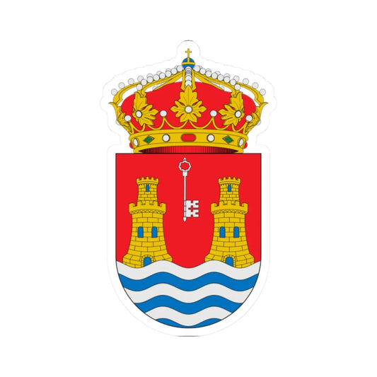 Escudo de Alcazarén (Spain) (Coat of Arms) STICKER Vinyl Kiss-Cut Decal 2 Inch White - The Sticker Space