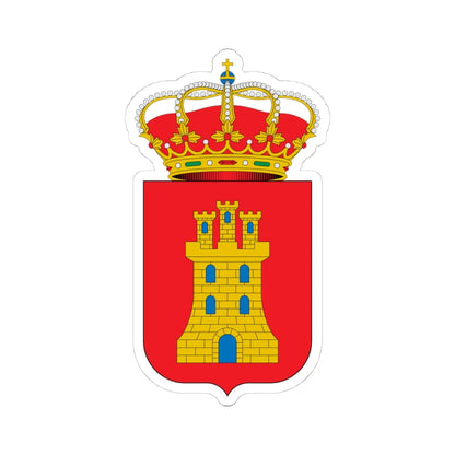 Escudo de Alcocero de Mola Burgos (Spain) (Coat of Arms) STICKER Vinyl Kiss-Cut Decal 4 Inch White - The Sticker Space