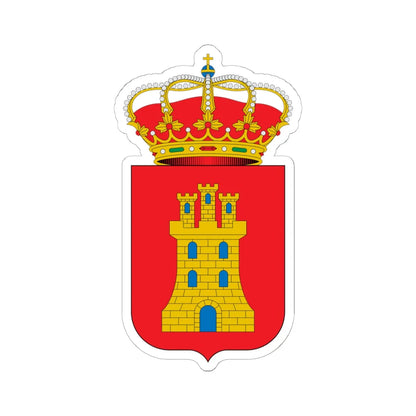 Escudo de Alcocero de Mola Burgos (Spain) (Coat of Arms) STICKER Vinyl Kiss-Cut Decal 6 Inch White - The Sticker Space