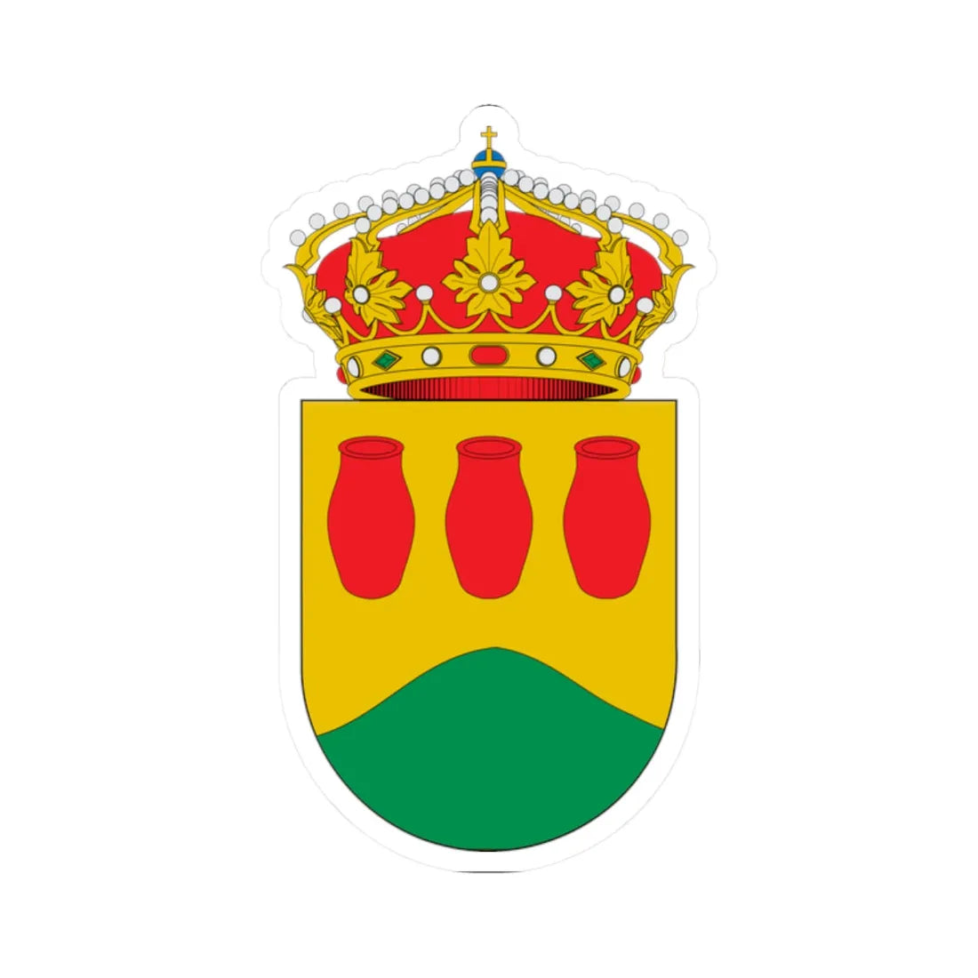 Escudo de Alcorcon (Spain) (Coat of Arms) STICKER Vinyl Kiss-Cut Decal 2 Inch White - The Sticker Space
