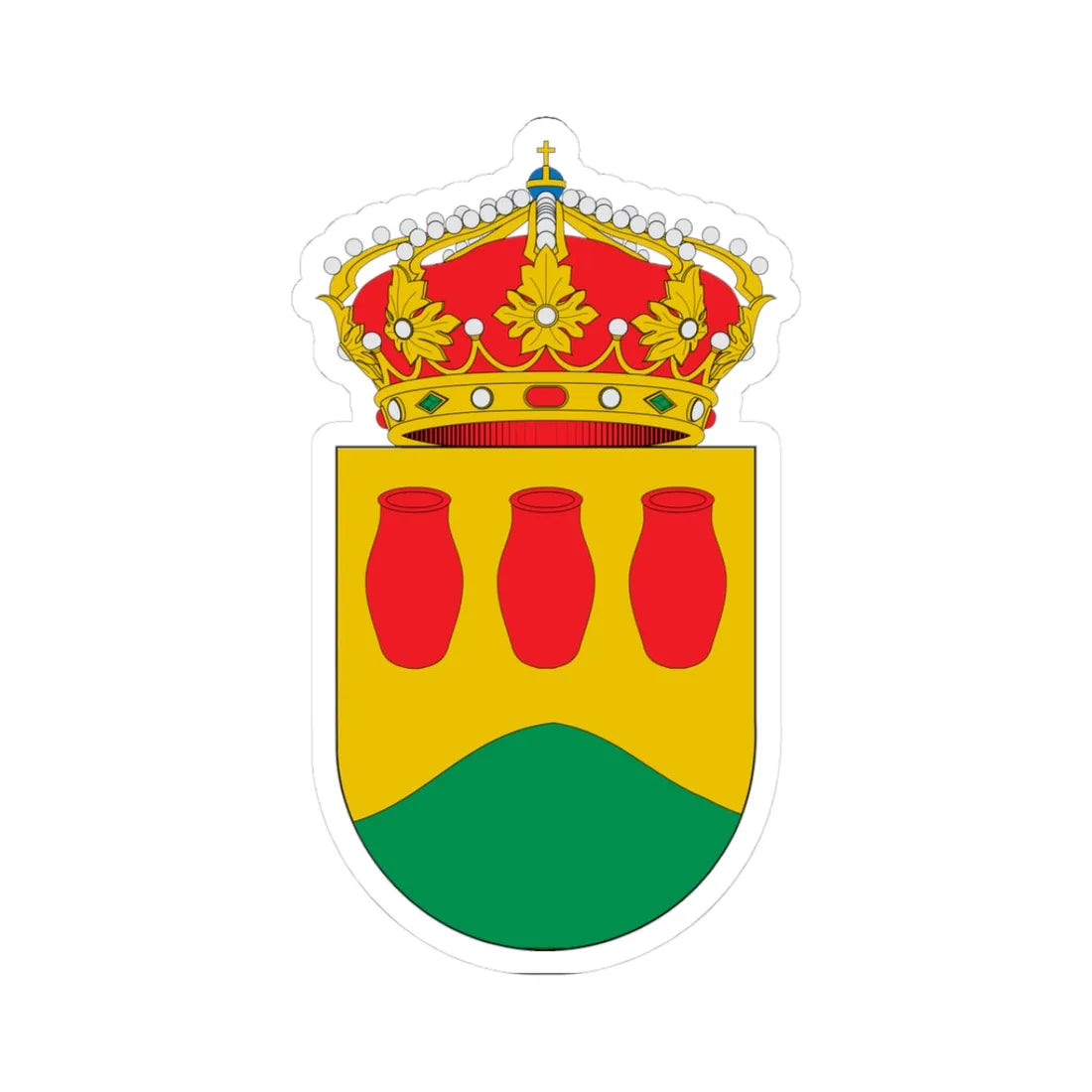 Escudo de Alcorcon (Spain) (Coat of Arms) STICKER Vinyl Kiss-Cut Decal 3 Inch White - The Sticker Space