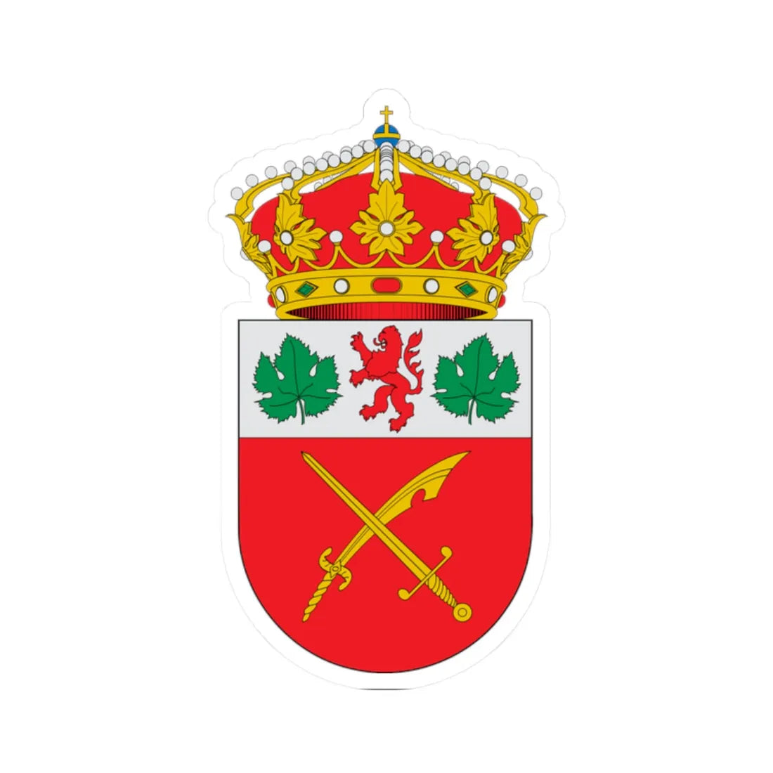 Escudo de Alcudia de Monteagud (Spain) (Coat of Arms) STICKER Vinyl Kiss-Cut Decal 2 Inch White - The Sticker Space