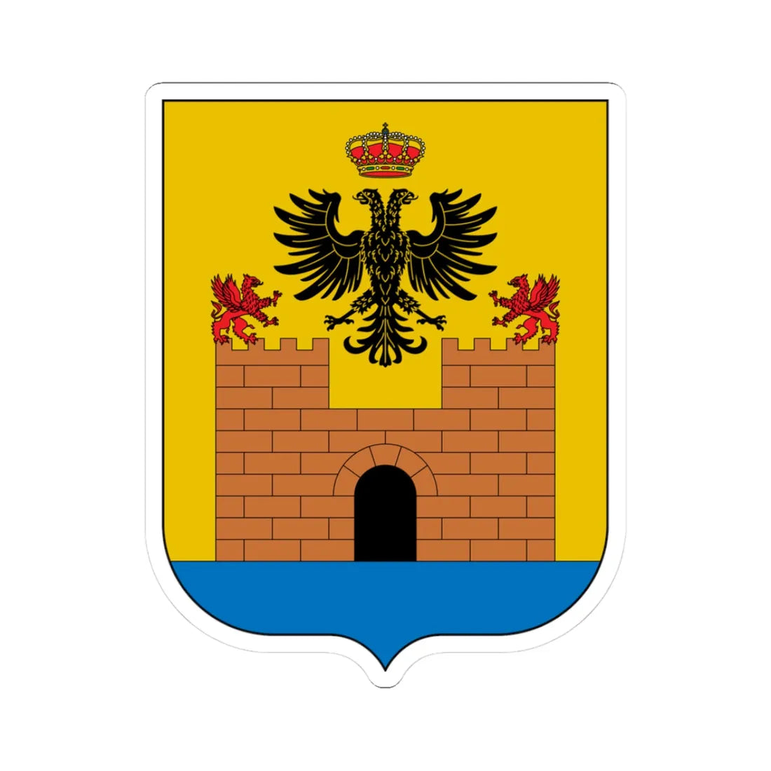 Escudo de Alcudia Islas Baleares (Spain) (Coat of Arms) STICKER Vinyl Kiss-Cut Decal 3 Inch White - The Sticker Space