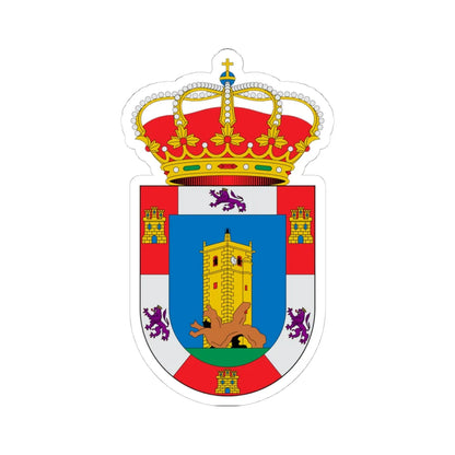 Escudo de Aldea del Cano Cáceres (Spain) (Coat of Arms) STICKER Vinyl Kiss-Cut Decal 4 Inch White - The Sticker Space