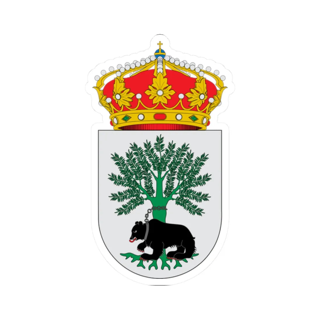 Escudo de Aldeanueva de Ebro (Spain) (Coat of Arms) STICKER Vinyl Kiss-Cut Decal 2 Inch White - The Sticker Space