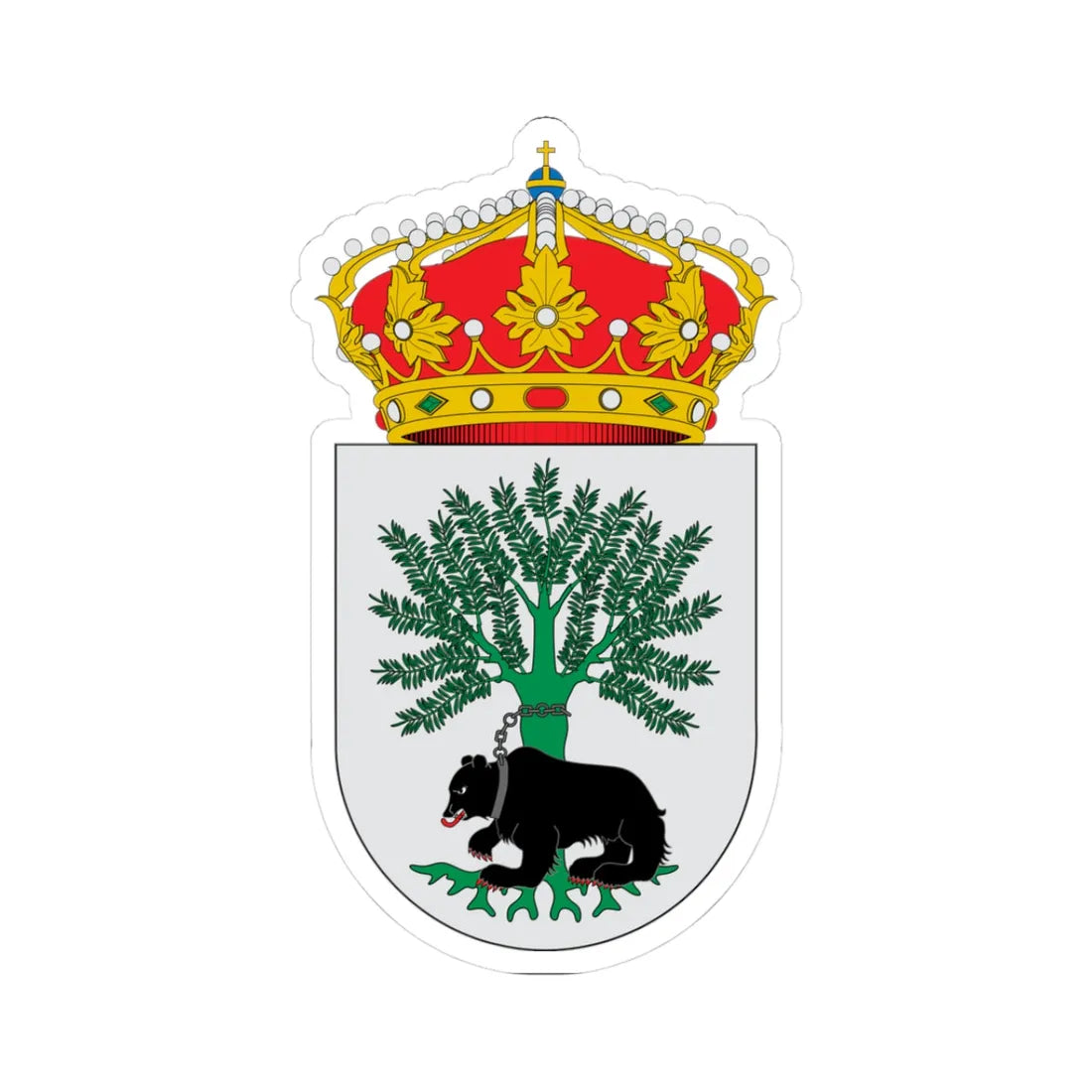 Escudo de Aldeanueva de Ebro (Spain) (Coat of Arms) STICKER Vinyl Kiss-Cut Decal 3 Inch White - The Sticker Space