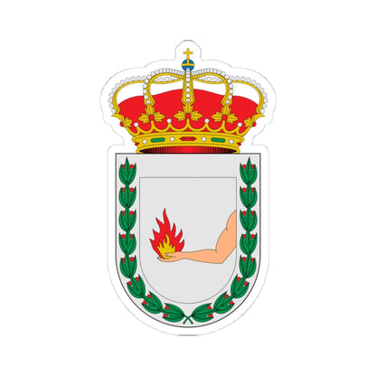 Escudo de Aldeaquemada Jaén (Spain) (Coat of Arms) STICKER Vinyl Kiss-Cut Decal 4 Inch White - The Sticker Space