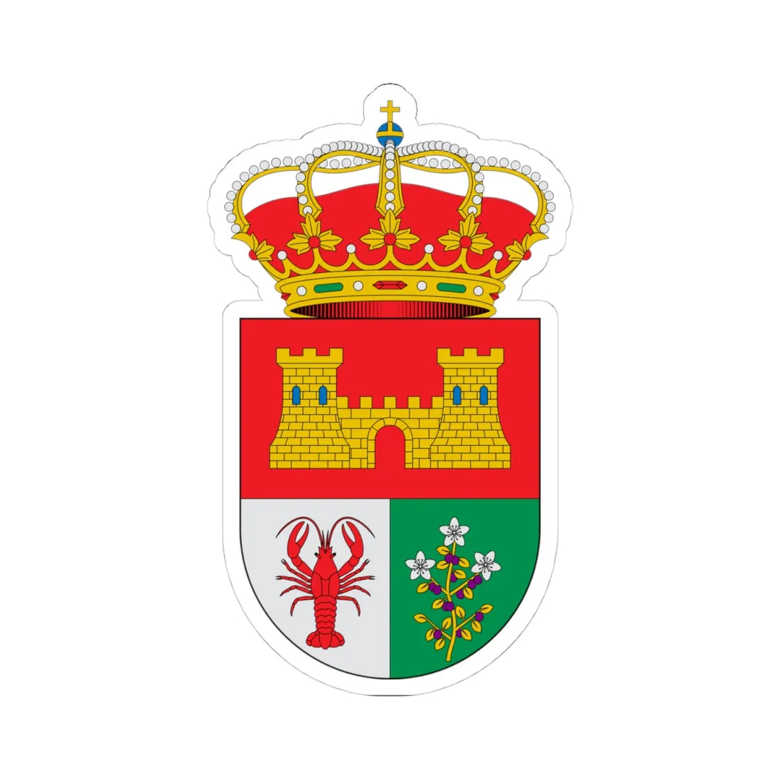 Escudo de Aldeasoña Segovia (Spain) (Coat of Arms) STICKER Vinyl Kiss-Cut Decal - The Sticker Space