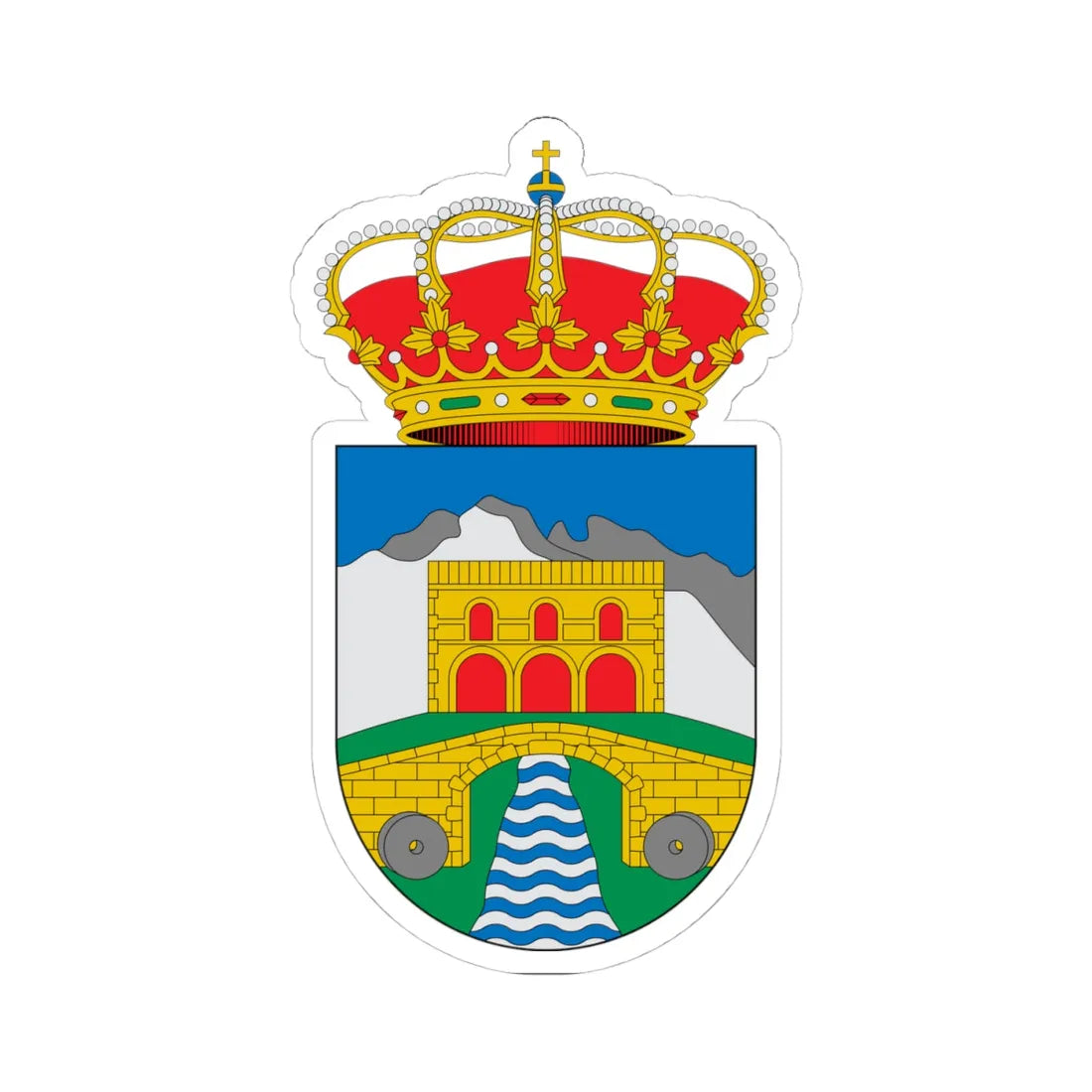 Escudo de Alfarnate Málaga (Spain) (Coat of Arms) STICKER Vinyl Kiss-Cut Decal - The Sticker Space