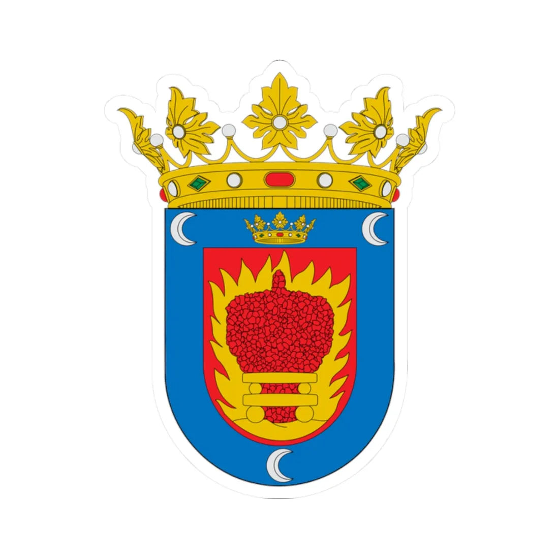 Escudo de Alforque (Spain) (Coat of Arms) STICKER Vinyl Kiss-Cut Decal 2 Inch White - The Sticker Space