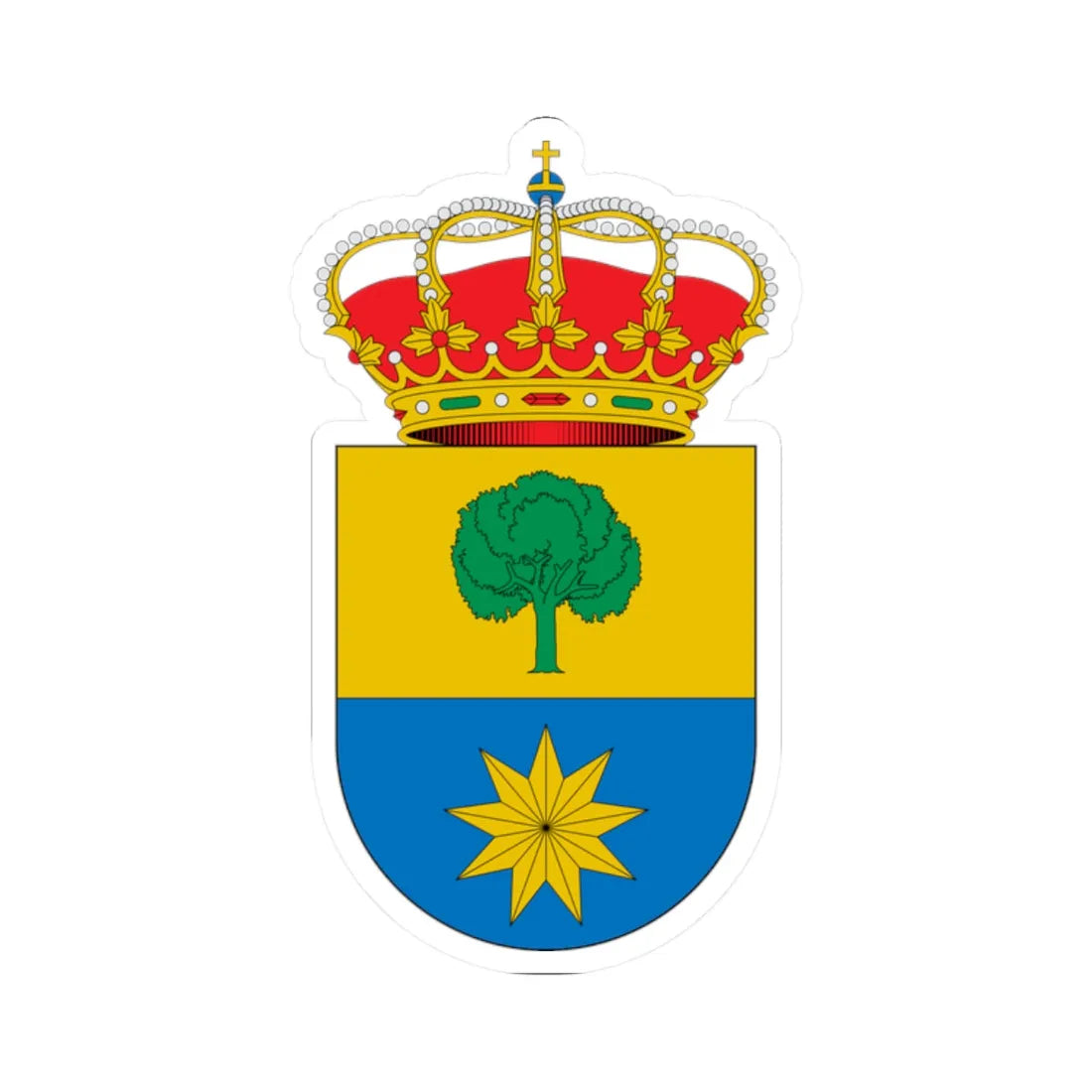 Escudo de Alfoz de Lloredo Cantabria 2 (Spain) (Coat of Arms) STICKER Vinyl Kiss-Cut Decal 2 Inch White - The Sticker Space