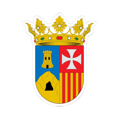 Escudo de Algar de Palancia (Spain) (Coat of Arms) STICKER Vinyl Kiss-Cut Decal 4 Inch White - The Sticker Space