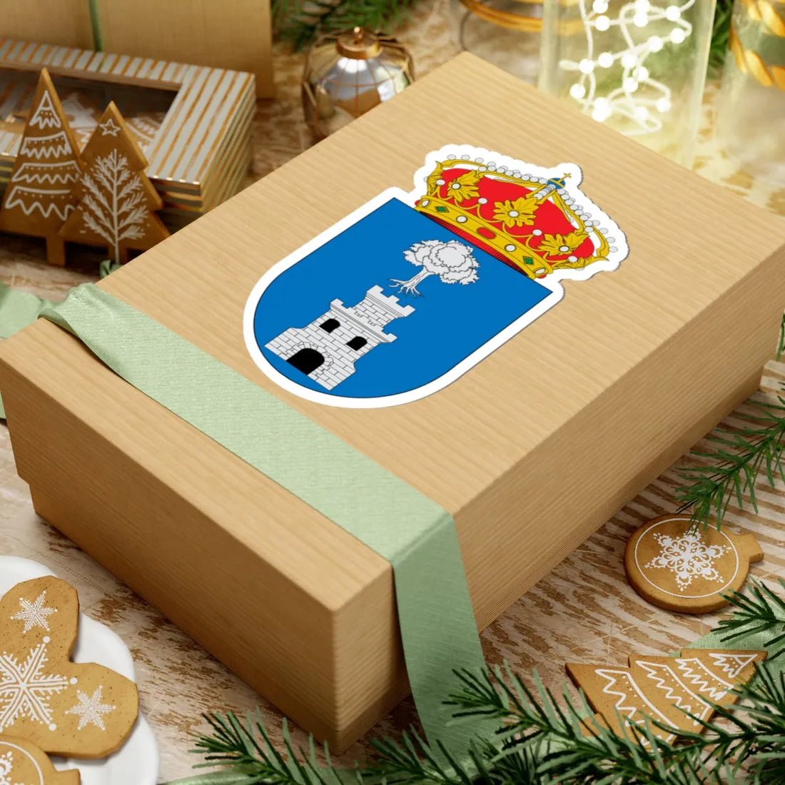 Escudo de Algarrobo Málaga (Spain) (Coat of Arms) STICKER Vinyl Kiss-Cut Decal - The Sticker Space