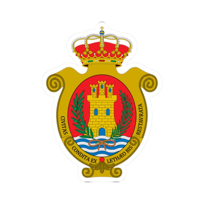 Escudo de Algeciras Cádiz (Spain) (Coat of Arms) STICKER Vinyl Kiss-Cut Decal 2 Inch White - The Sticker Space