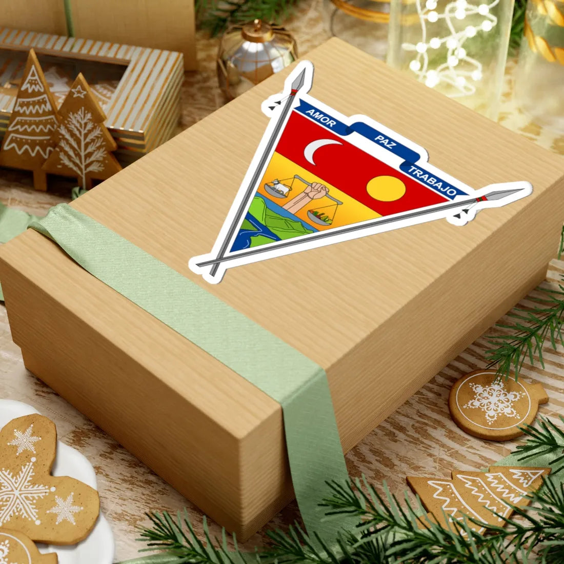 Escudo de Algeciras - Huila (Colombia) (Coat of Arms) STICKER Vinyl Kiss-Cut Decal - The Sticker Space