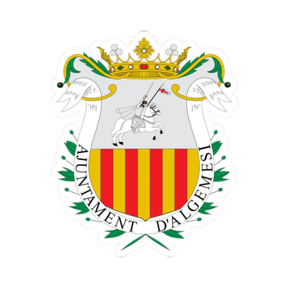 Escudo de Algemesi-Valencia (Spain) (Coat of Arms) STICKER Vinyl Kiss-Cut Decal 2 Inch White - The Sticker Space