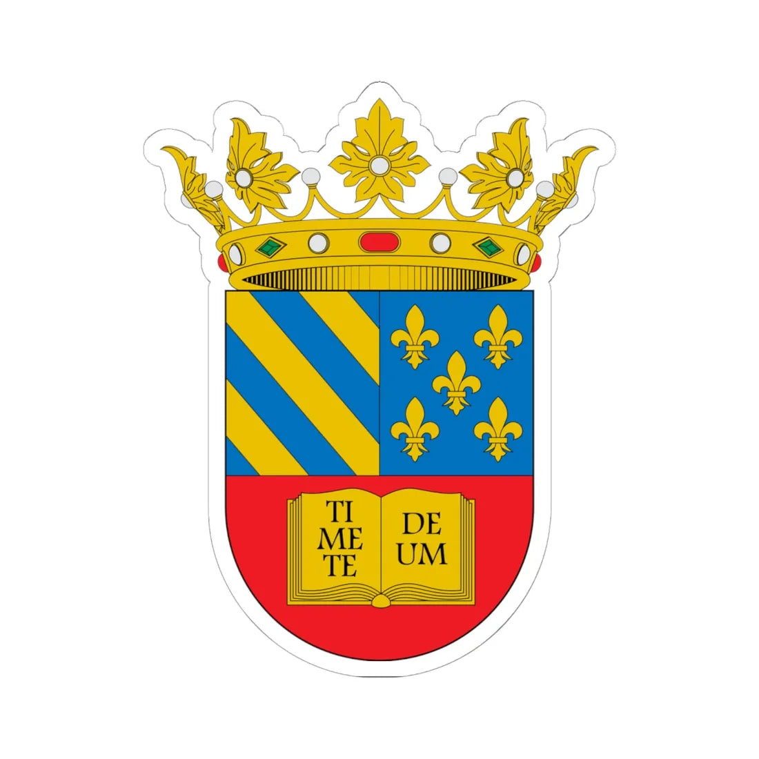 Escudo de Algimia de Alfara (Spain) (Coat of Arms) STICKER Vinyl Kiss-Cut Decal 6 Inch White - The Sticker Space