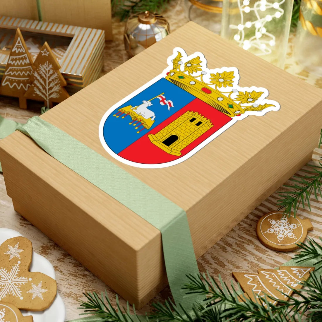 Escudo de Alginet (Spain) (Coat of Arms) STICKER Vinyl Kiss-Cut Decal - The Sticker Space