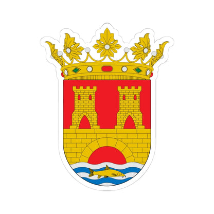 Escudo de Alhama de Aragón (Spain) (Coat of Arms) STICKER Vinyl Kiss-Cut Decal 4 Inch White - The Sticker Space
