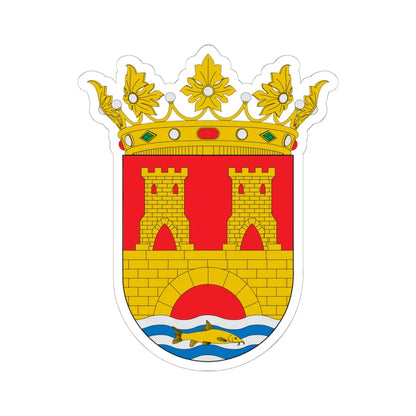 Escudo de Alhama de Aragón (Spain) (Coat of Arms) STICKER Vinyl Kiss-Cut Decal 6 Inch White - The Sticker Space