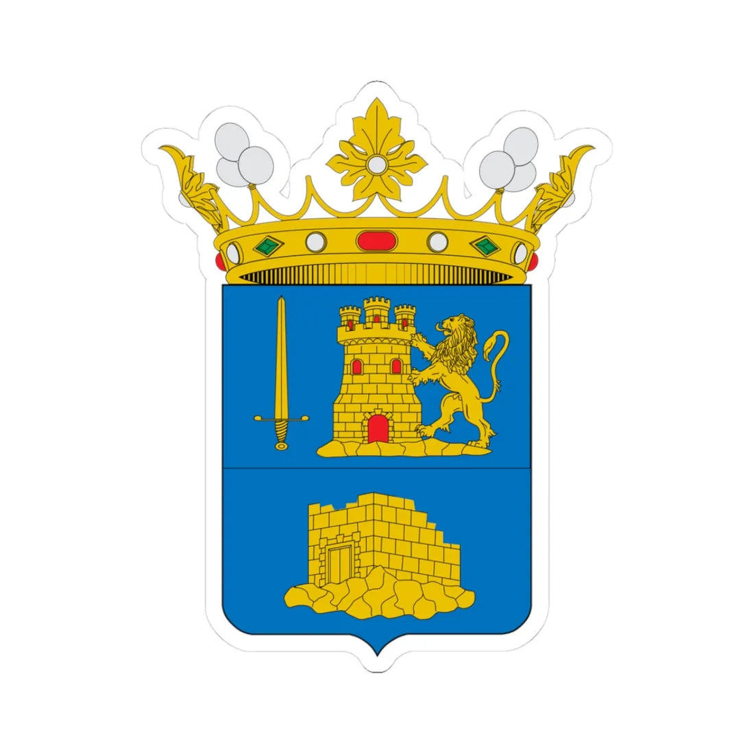 Escudo de Alhama de Murcia (Spain) (Coat of Arms) STICKER Vinyl Kiss-Cut Decal - The Sticker Space