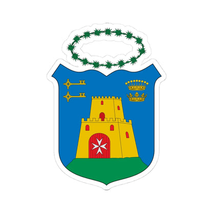 Escudo de Aliaga (Spain) (Coat of Arms) STICKER Vinyl Kiss-Cut Decal 4 Inch White - The Sticker Space