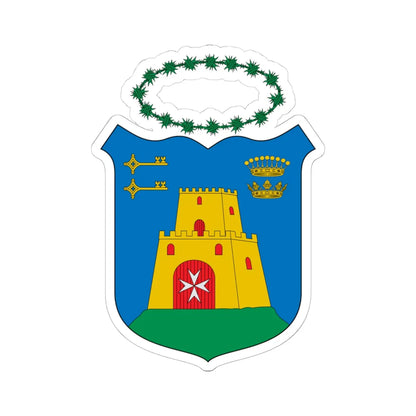 Escudo de Aliaga (Spain) (Coat of Arms) STICKER Vinyl Kiss-Cut Decal 6 Inch White - The Sticker Space