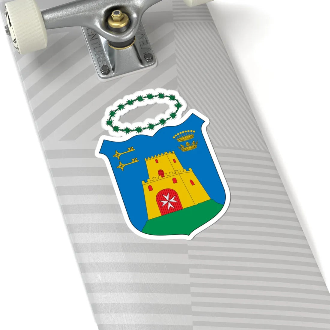 Escudo de Aliaga (Spain) (Coat of Arms) STICKER Vinyl Kiss-Cut Decal - The Sticker Space