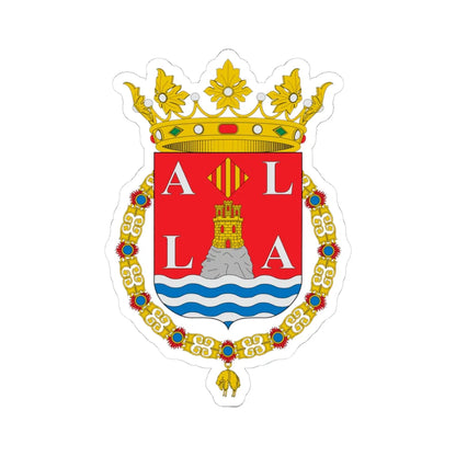 Escudo de Alicante corona abierta (Spain) (Coat of Arms) STICKER Vinyl Kiss-Cut Decal 4 Inch White - The Sticker Space