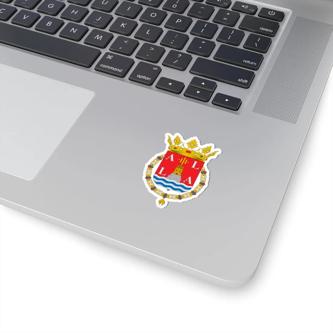 Escudo de Alicante corona abierta (Spain) (Coat of Arms) STICKER Vinyl Kiss-Cut Decal - The Sticker Space