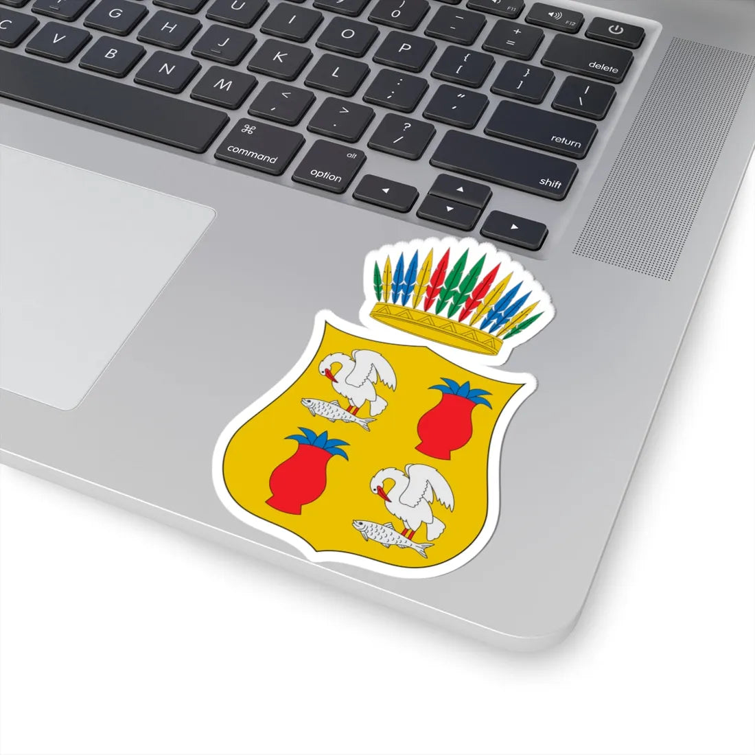 Escudo de armas de Cuitzeo del Porvenir Michoacán México (Mexico) (Coat of Arms) STICKER Vinyl Kiss-Cut Decal - The Sticker Space