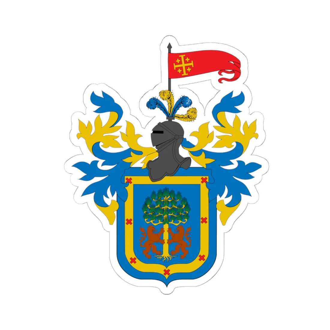 Escudo de Guadalajara México (Mexico) (Coat of Arms) STICKER Vinyl Kiss-Cut Decal 6 Inch White - The Sticker Space