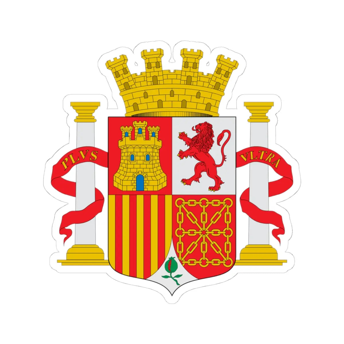 Escudo de la Segunda República Española (Spain) (Coat of Arms) STICKER Vinyl Kiss-Cut Decal